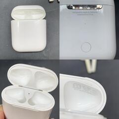 P492 Apple純正イヤホンまとめ AirPods A1602 第1世代 ケース付 通電OK動作未確認　/iPhoneイヤフォン イヤホンジャック 未使用の画像