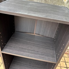 【受付終了】【16日19時まで！】黒と黒木目の三段ボックスの画像