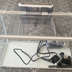 ガラス水槽　セット　GEX 美品の画像