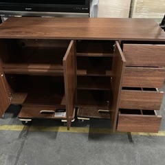 M43テレビボード　収納力抜群！　おしゃれな木目調★の画像