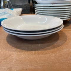【引き取り限定】中古品　白皿　無地　3枚セットの画像