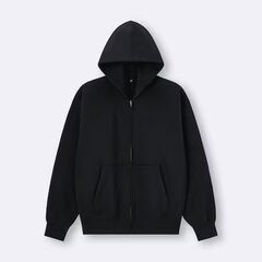【新品未使用】GU ヘビーウェイトスウェットフルジップパーカ Lサイズ ブラックの画像