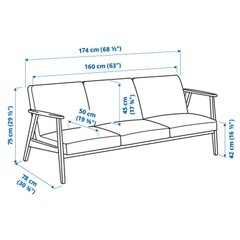 IKEA イケア EKENÄSET エーケネーセット 3人掛けソファの画像