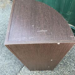 JM20345K) 角収納棚＜径：約30cm 高さ：約88cm＞中古品【取りに来られる方限定】の画像