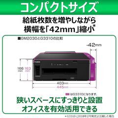 【テスト印刷のみ・ほぼ新品】Canon プリンター 特大容量ギガタンク搭載 A4モノクロインクジェット GM2030の画像