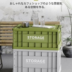 収納ボックス 折りたたみ式 大容量 コンテナボックス 蓋付き キャスター ３個セット グレーの画像