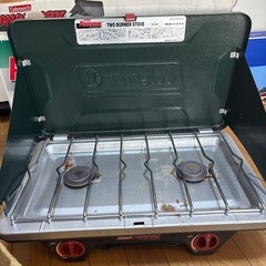 コールマン　コンロ　パワーマックス　ツーバーナー　カードリッジ付きの画像