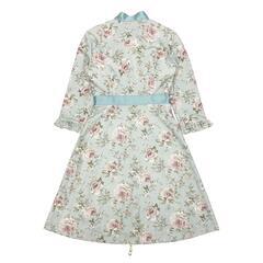Alice アリス フラワープリント フロントジップ Aライン ワンピースドレス キャバドレスの画像