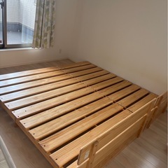 配達可【ダブルベッドフレーム】【管理番号11410】町の画像