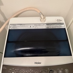 洗濯機 Haier 4.5kg 全自動洗濯機 ブラック JW-C45A-K (2018年製)の画像