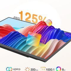新品未使用モバイルモニター 15.6インチ UPERFECT モバイルディスプレイ 自立型 収納ケース付き 125%広色域 1920*1080P 非光沢IPS液晶パネル 指紋防止 HDR ゲーミングモニター ポータブルモニター 極細ベゼル 極薄型 持ち運び VESA ブの画像