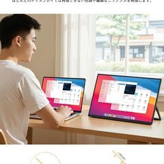 新品未使用モバイルモニター 15.6インチ UPERFECT モバイルディスプレイ 自立型 収納ケース付き 125%広色域 1920*1080P 非光沢IPS液晶パネル 指紋防止 HDR ゲーミングモニター ポータブルモニター 極細ベゼル 極薄型 持ち運び VESA ブの画像