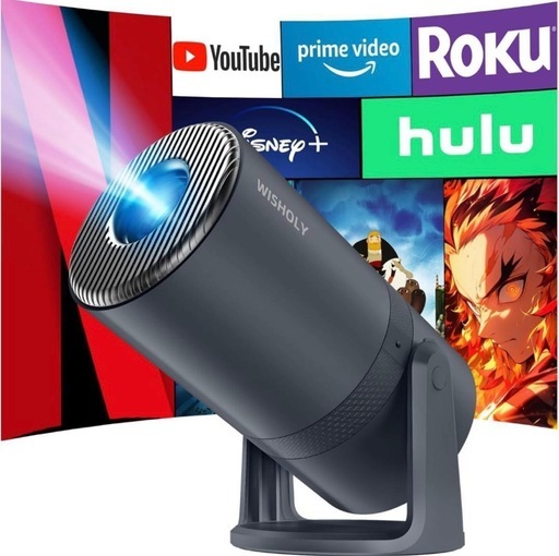 【未開封】プロジェクター 家庭用 小型 27000LM 1080P 4K HDR