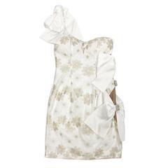 ROBE de FLEURS ローブドフルール フラワーレース×リボンワンショルダーミニキャバドレス fm2928の画像