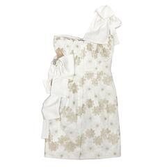 ROBE de FLEURS ローブドフルール フラワーレース×リボンワンショルダーミニキャバドレス fm2928の画像