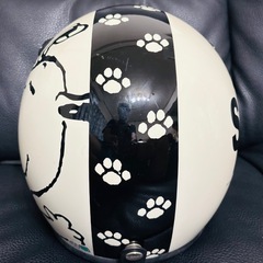 スヌーピー ヘルメット ホワイト ブラックの画像