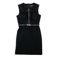 ROBE de FLEURS Glossy ローブドフルールグロッシー  ベルトデザイン×デコルテメッシュノースリーブタイトミニキャバドレス GL3723の画像