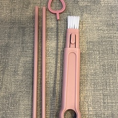 哺乳瓶ブラシセット ピンクの画像