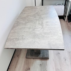 ✨【緊急】ダイニングテーブル コンクリート調 ４人掛け 140cm 訳あり品 頑丈！の画像