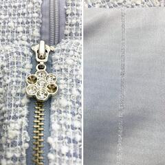 RANS ランズ AIDMAX ミックスツイード フロントジップ ミニドレス キャバドレスの画像