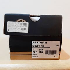 コンバース オールスター ハイカット レッド 赤 27.5cm CONVERSE ALL STAR HI M9621 RED US9.0の画像