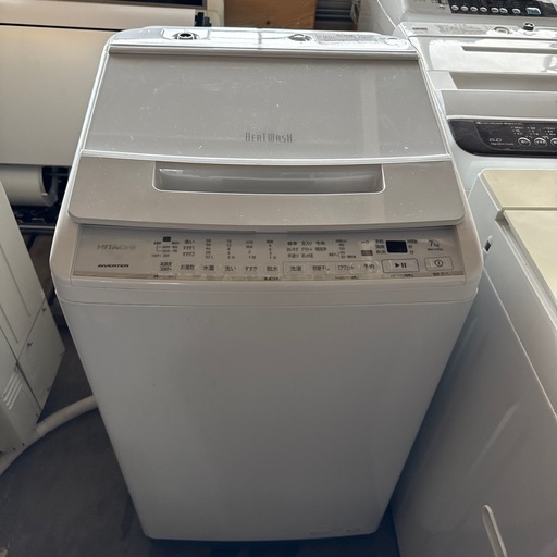 美品 2022年 日立 7kg　全自動洗濯機 BW-V70G 配達設置応談