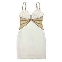 AngelR エンジェルアール クロスビジューデザインタイトミニドレス キャバドレスの画像