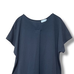 しまむら シンプル ワンピース ブラック Lサイズ 未使用の画像