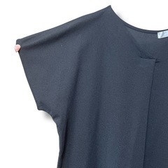 しまむら シンプル ワンピース ブラック Lサイズ 未使用の画像
