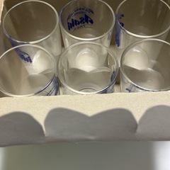 [新品未使用]昭和レトロ　アサヒビール　ガラス製ビアグラス 6個セットの画像