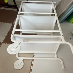 【3段ワゴン】ホワイト　キャスター付きの画像
