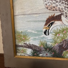鷹刺繍額
の画像