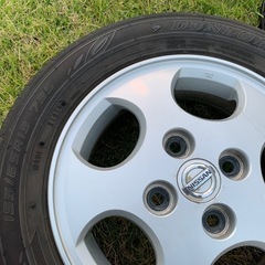 日産オッティ等純正アルミホイール タイヤ の画像