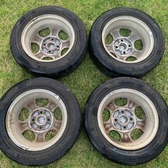 日産オッティ等純正アルミホイール タイヤ の画像