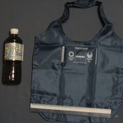 携帯用 トートバッグ(未使用)　濃紺の画像