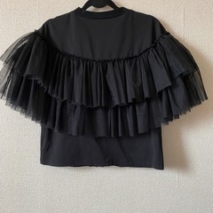 チュール袖ふんわり軽アウターの画像
