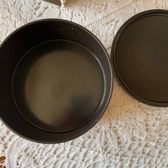 お櫃⭐︎漆器 5個セット 赤地黒花模様の画像