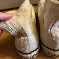 コンバース　25.5 ハイカット　ヘンプ素材の画像
