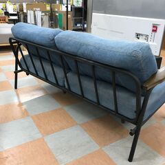 【ジャングルジャングル石川金沢店】  ソファー2人用 デニム/グラデーション W150×D76×H65 クリーニング済み												の画像
