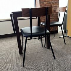 伸縮可能！2-4人用ダイニングセット テーブル＆椅子2脚 幅92-120cm×75cm×高70cm ブラウンの画像