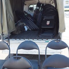 10脚セット◆DCM 会議用 椅子 パイプ椅子 折り畳み椅子 お祭り フェス 野外活動 集会◆の画像