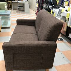【ジャングルジャングル石川金沢店】  ソファー2人用 ブラウン W110×D55×H67 クリーニング済み												の画像