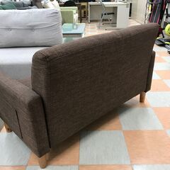 【ジャングルジャングル石川金沢店】  ソファー2人用 ブラウン W110×D55×H67 クリーニング済み												の画像