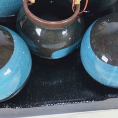 未使用品　渋い　赤津焼　調味料セットの画像