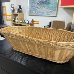 リサイクルショップどりーむ荒田店　No4915 籐カゴ　オシャレでかわいいの画像