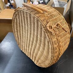 リサイクルショップどりーむ荒田店　No4916 籐カゴ　手提げ　の画像