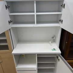 【ドリーム川西店御来店限定】☆ジモティー見たよ♪割引☆土井インテリア　2枚扉食器棚　現状品／クリーニング済み【2125560000028502】の画像