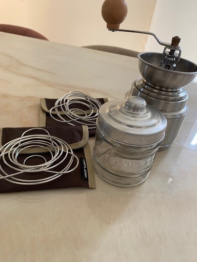 コーヒーミル　ユニフレームコーヒーバネット　コーヒー豆容器　　