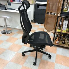 【ジャングルジャングル石川金沢店】  オフィスチェア ブラック W50×D60×H105 クリーニング済み												の画像