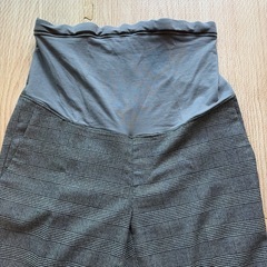 マタニティ ユニクロ アンクルパンツ チェック柄（S）の画像